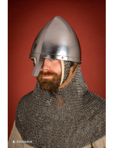 Elmo frigio con protezione per il naso, in acciaio da 2 mm. 2