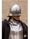 Elmo mercenario medievale celata modello Renegade, finitura opaca