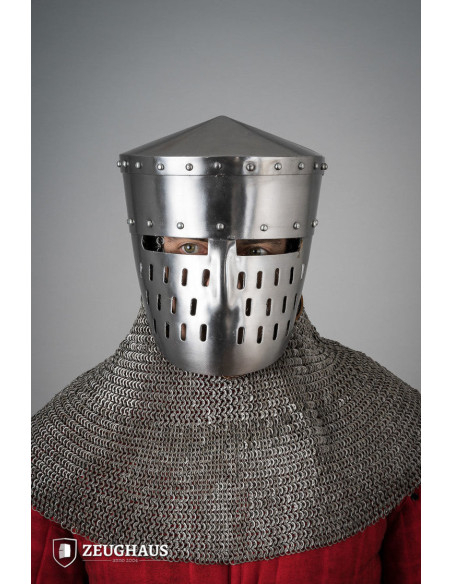 Elmo crociato tipo Kalota, acciaio...