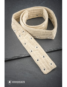 Cintura medievale imbottita in cotone, colore naturale