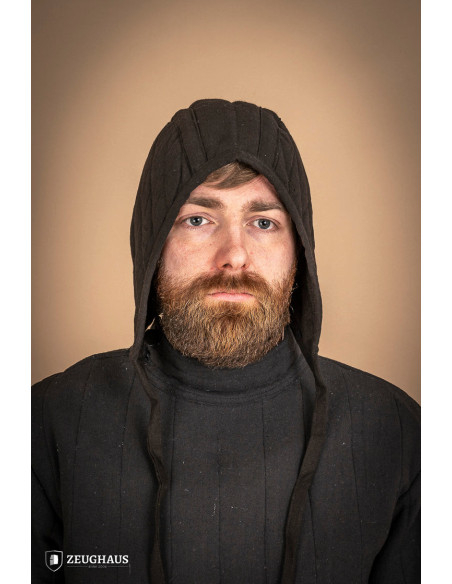 Berretto imbottito in cotone, nero