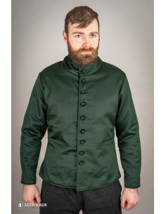 Farsetto medievale in cotone modello Arming, verde