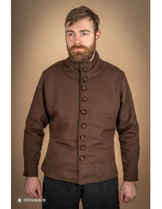 Farsetto medievale in cotone modello Arming, marrone
