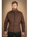 Farsetto medievale in cotone modello Arming, marrone