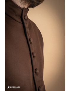 Farsetto medievale in cotone modello Arming, marrone 2