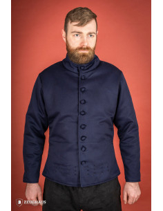 Farsetto medievale in cotone modello Arming, blu