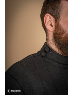 Gambeson medievale in cotone da fanteria, nero 2
