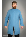 Gambeson medievale in cotone da fanteria, blu