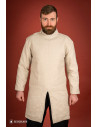 Gambeson medievale in cotone da fanteria, colore naturale