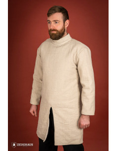 Gambeson medievale in cotone da fanteria, colore naturale 2