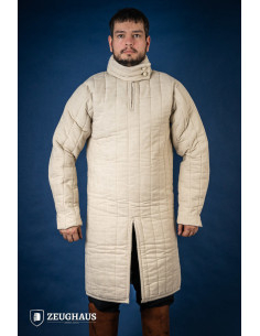 Gambeson medievale del XIII secolo in cotone, colore...