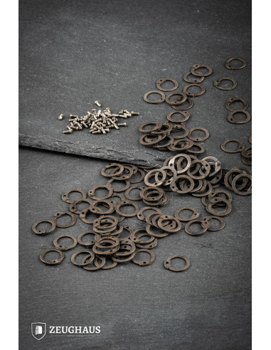 Anelli di maglia piatta con rivetti in acciaio inossidabile. (9mm)