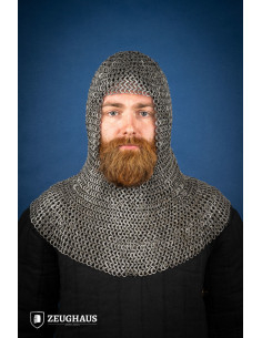 Anello rivettato in acciaio dolce per cotta di maglia del...