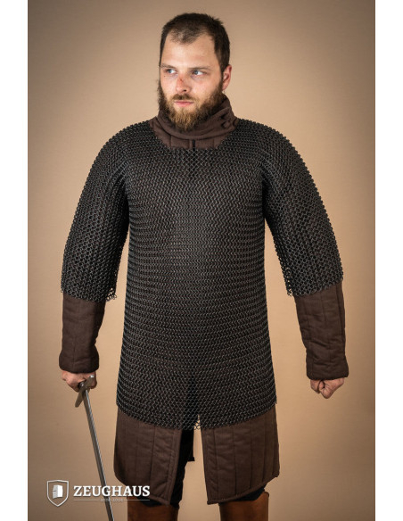 Cotta di maglia in acciaio brunito...