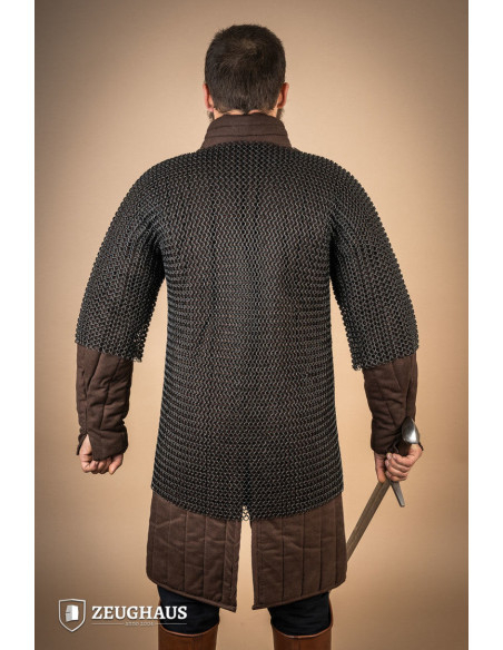 Cotta di maglia in acciaio brunito...