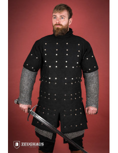 Brigantino medievale in acciaio dolce, colore nero