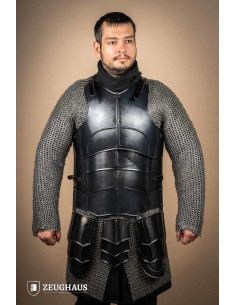 Pettorale medievale in acciaio dolce brunito modello...