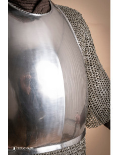 Pettorale mercenario medievale in acciaio lucido (1,6 mm.) 2