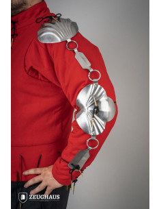 Parabracci rinascimentali in acciaio lucido (1,6 mm.)