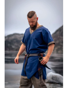 Tunica vichinga corta modello Loki, di colore blu 2