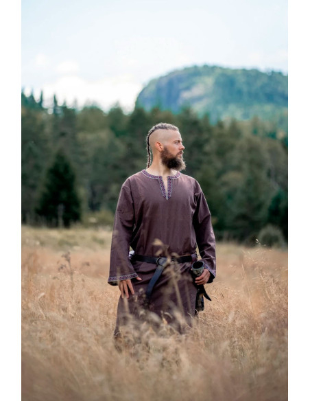 Tunica medievale Halvor, marrone scuro