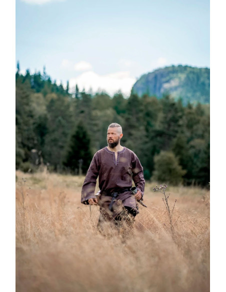 Tunica medievale Halvor, marrone scuro