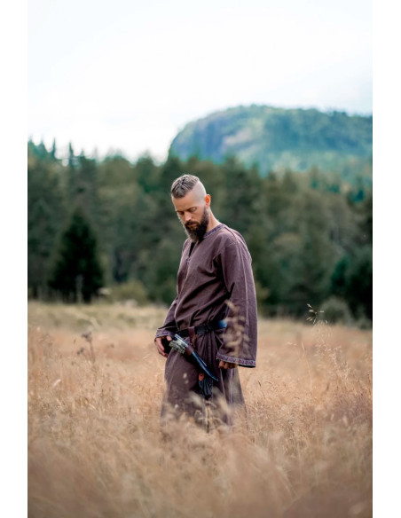 Tunica medievale Halvor, marrone scuro