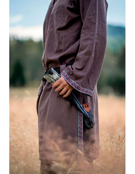 Tunica medievale Halvor, marrone scuro