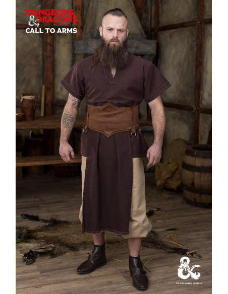 Cintura barbarica medievale in pelle,...