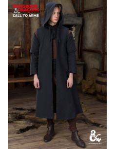 Cappotto medievale in cotone modello Ranger, nero