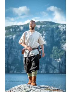 Tunica vichinga manica corta Olaf, bianco naturale 2