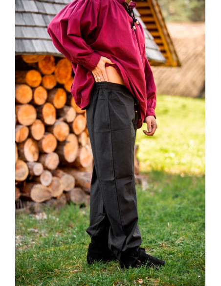 Pantaloni medievali Gerold, colore nero