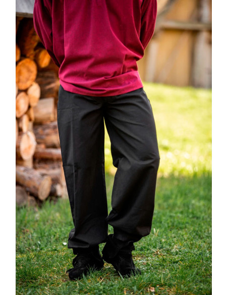 Pantaloni medievali Gerold, colore nero