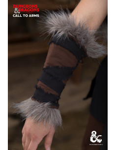 Bracciali barbarici medievali, colore marrone-nero