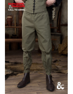 Pantaloni medievali in cotone modello Ranger, verdi