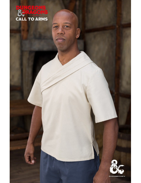 Camicia da monaco medievale, bianco...