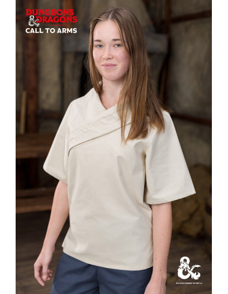 Camicia da monaco medievale, bianco...