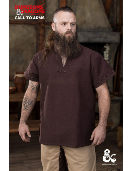 Camicia medievale Barbara in cotone,...