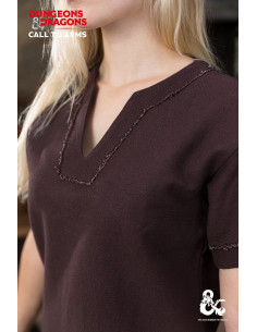 Camicia medievale Barbara in cotone, colore marrone 2