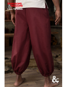 Pantaloni da monaco medievali, colore bordeaux 2