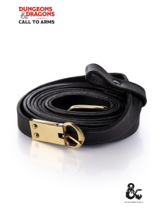 Cintura medievale in doppia pelle, colore nero