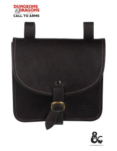 Borsa da avventuriero medievale in pelle, marrone
