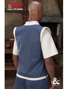 Gilet da monaco medievale, colore blu naturale 2