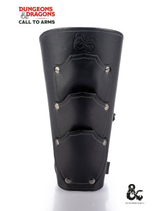 Bracciale da combattente medievale in pelle nera 2