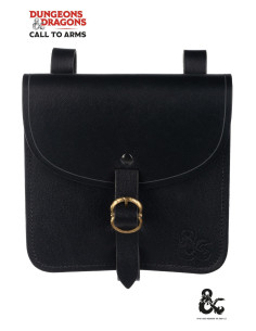 Borsa da avventuriero medievale in pelle, nera