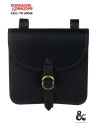 Borsa da avventuriero medievale in pelle, nera