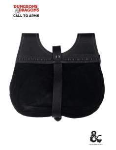Borsa medievale in pelle modello Kidney, nera 2