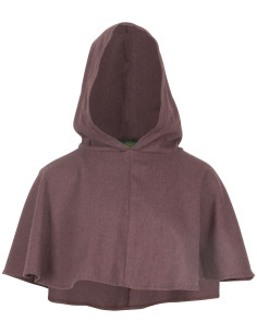 Gugel medievale in cotone marrone e nero