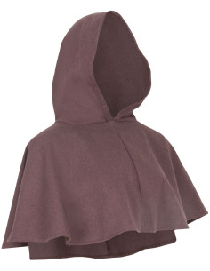 Gugel medievale in cotone marrone e nero 2