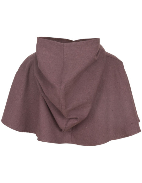 Gugel medievale in cotone marrone e nero